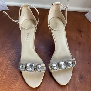 ALDO Nude Jewel Sandals